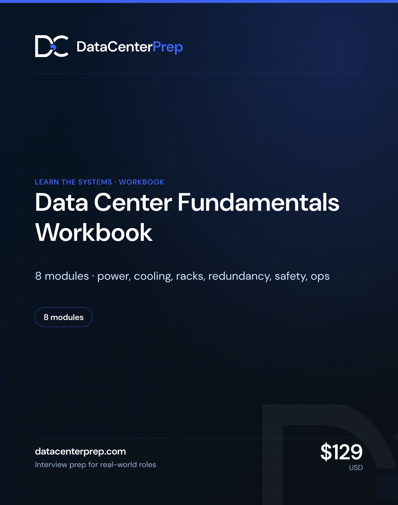 Data Center Fundamentals Workbook — product cover