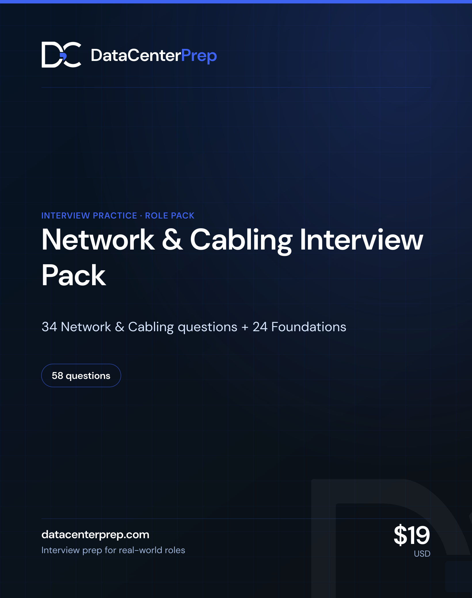 Network and Cabling Interview Pack — product cover