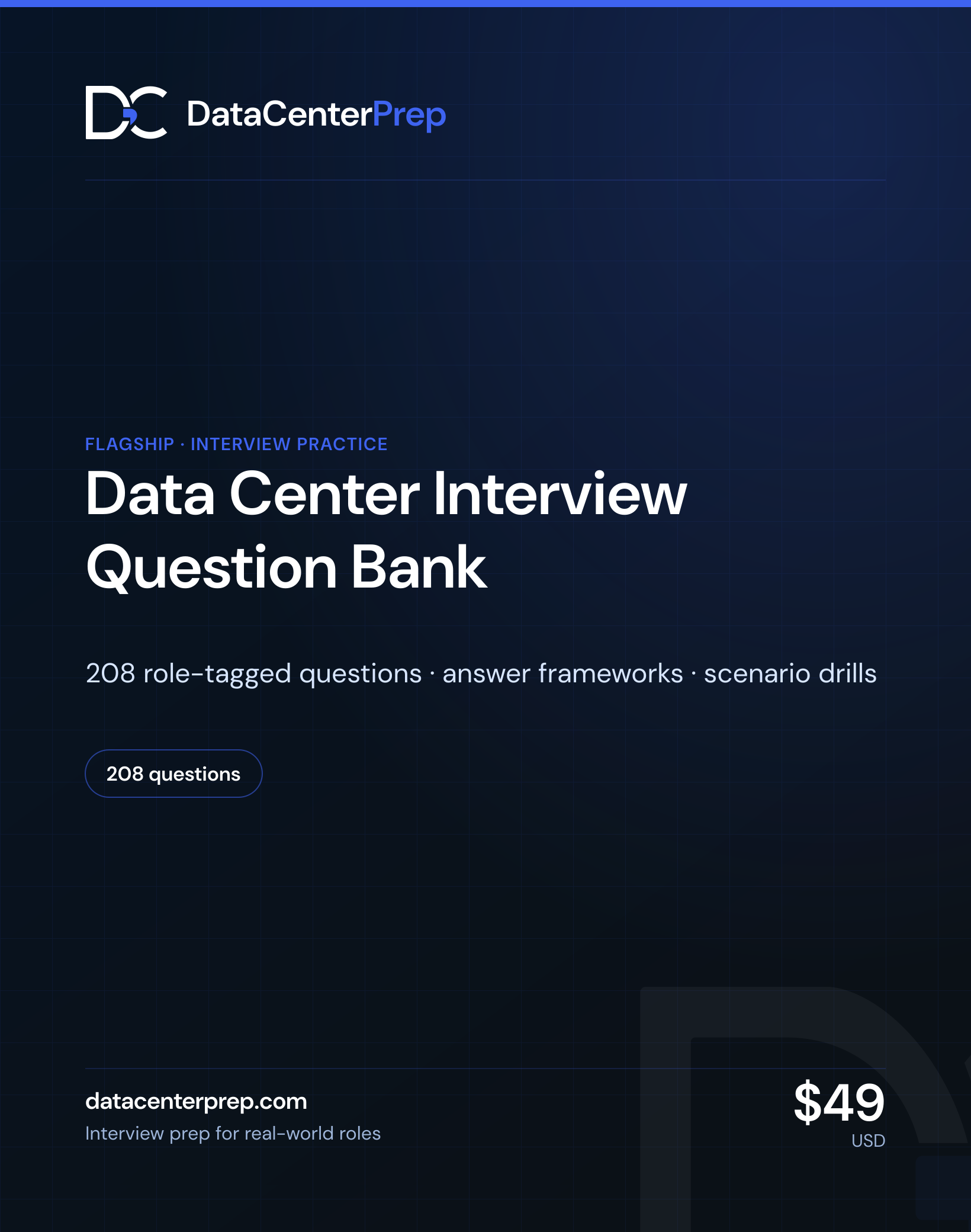 Data Center Interview Question Bank — product cover